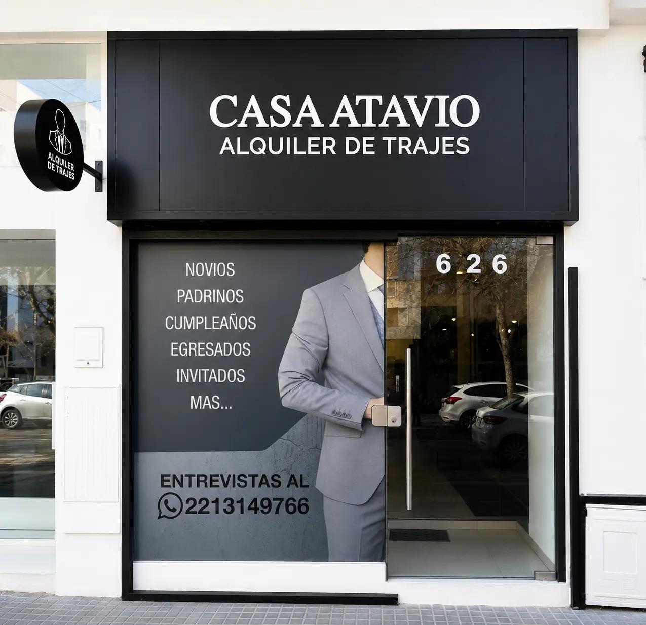 Frente del local de Casa Atavio en calle 55, La Plata