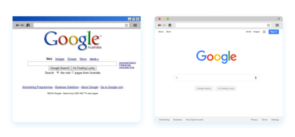 Google 2004 vs. Google 2022