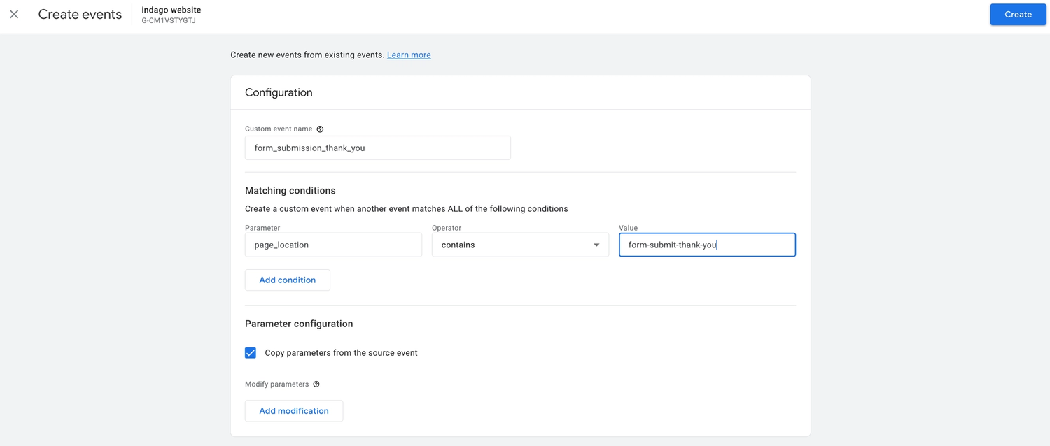 How to create a new event in GA4