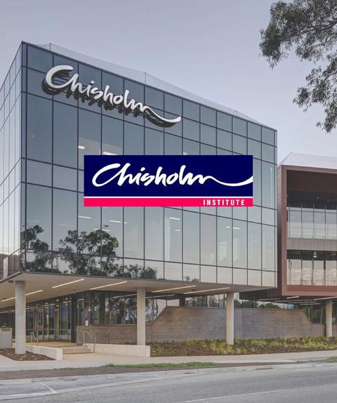 Chrisholm Institute logo over image of the building.