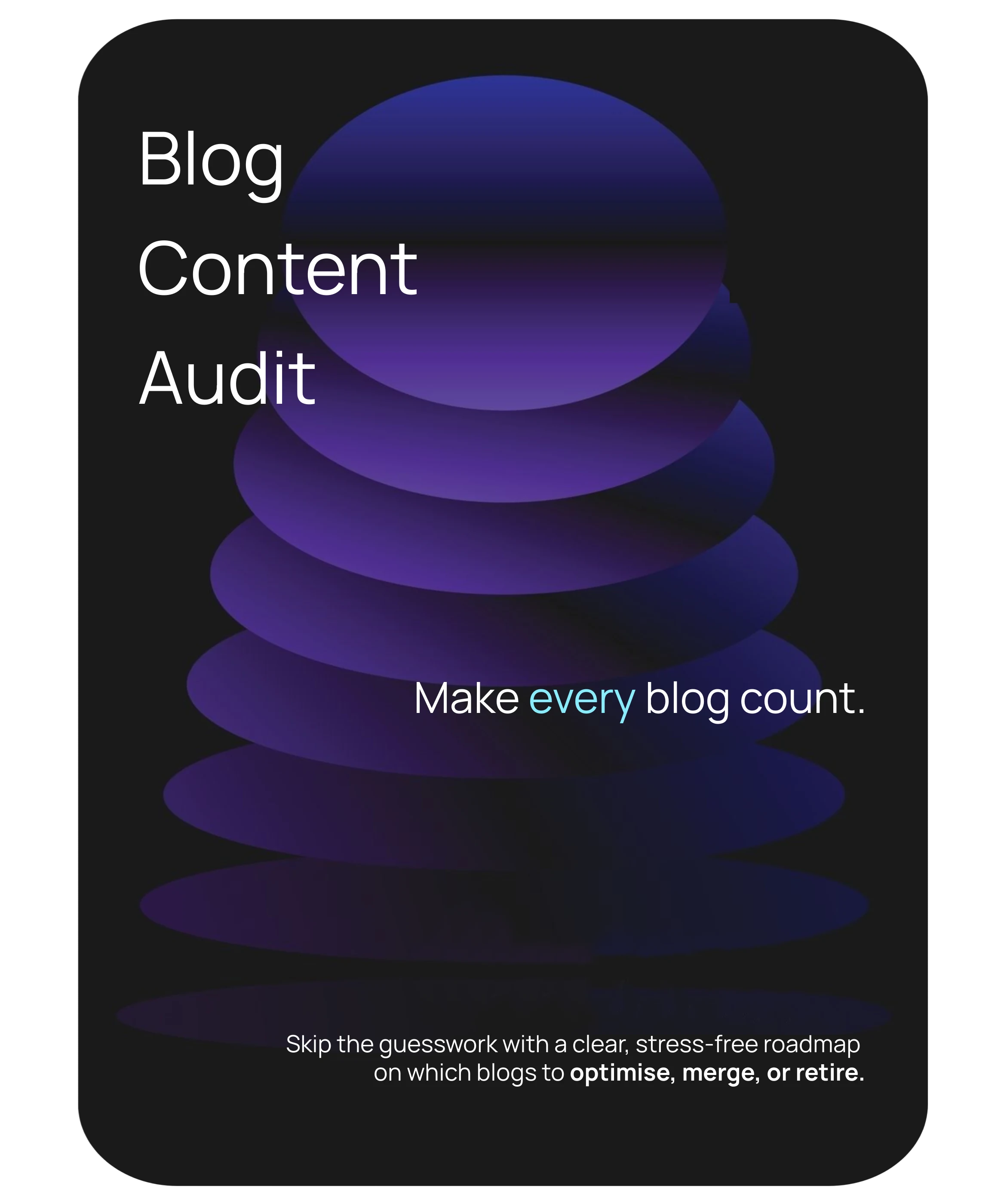 Promotional graphic of a Blog Content Audit