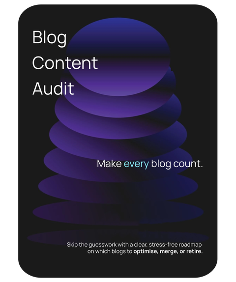 Promotional graphic of a Blog Content Audit