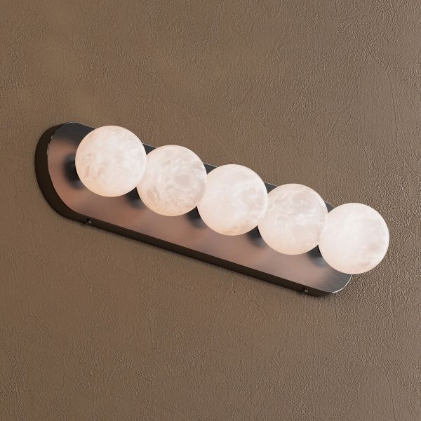 Redding Alabaster 5 Globe Vanity Light