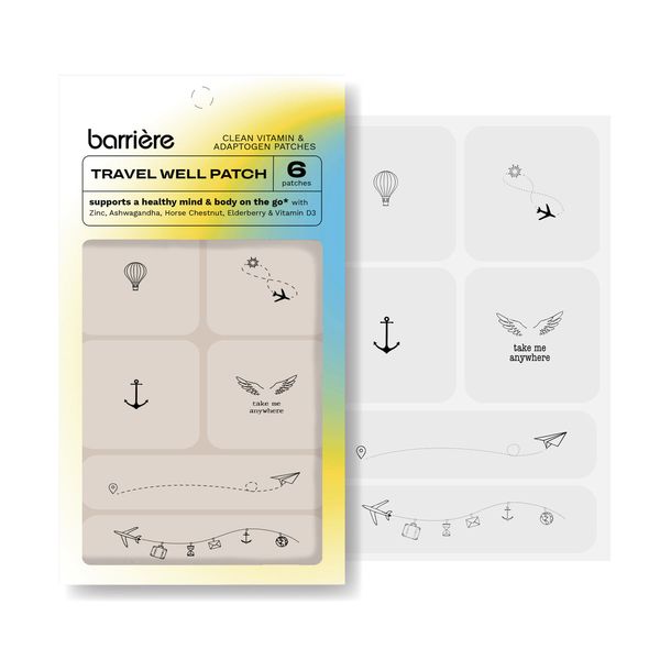 barrière Travel Well patch sheet, Going Places print
