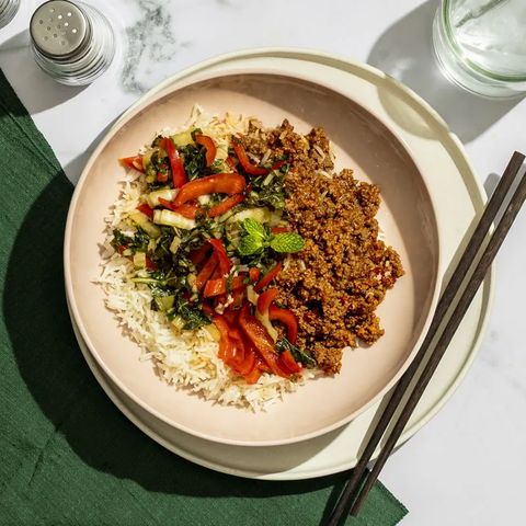 Lean Asian Beef Bowl with Asian Broccoli