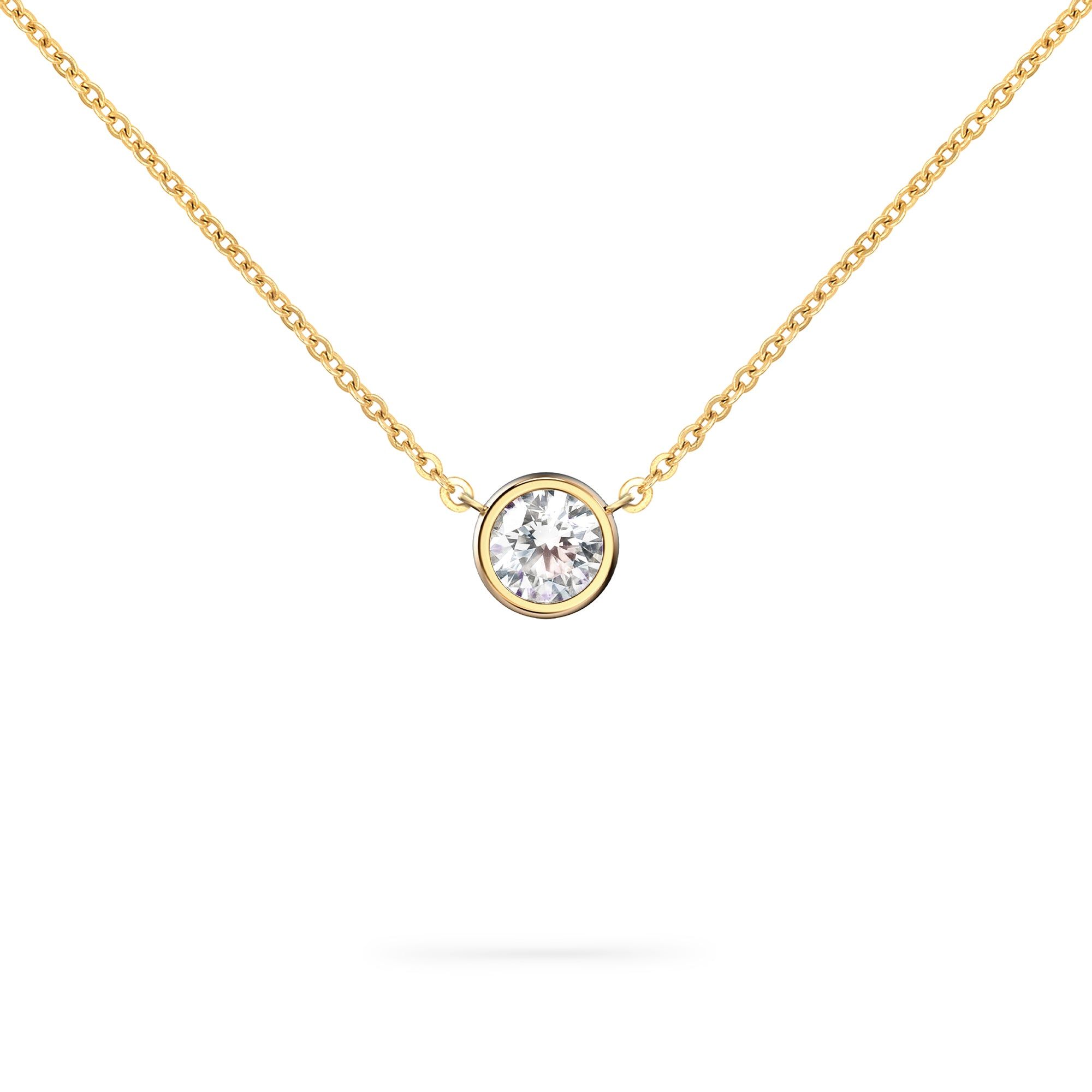 Jamestown Birthstone Solitaire Necklace in 14k Gold
