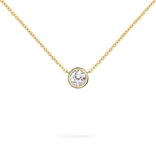 Jamestown Birthstone Solitaire Necklace in 14k Gold