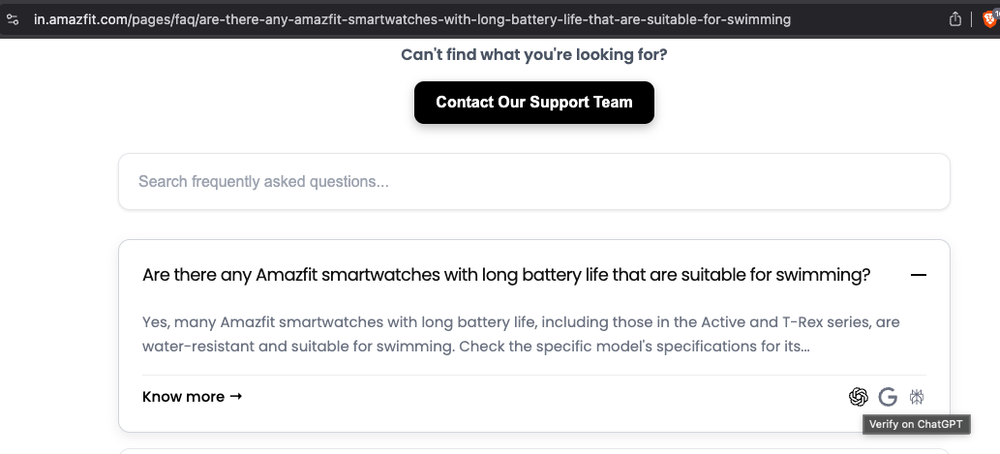 Source of Truth - Cite and Verify the faq data on ChatGpt, Gemini or Perpexity