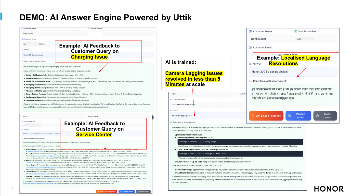 How HONOR INDIA Transformed Customer Support and Brand Reputation with Uttik's AI Answer Engine