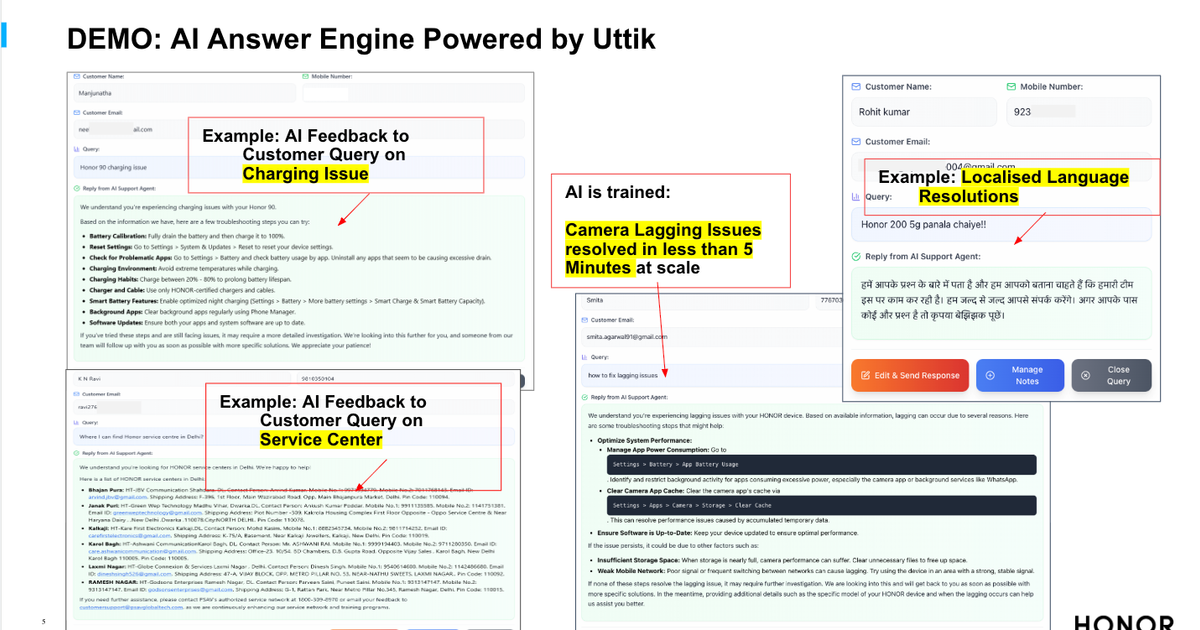How HONOR INDIA Transformed Customer Support and Brand Reputation with Uttik's AI Answer Engine