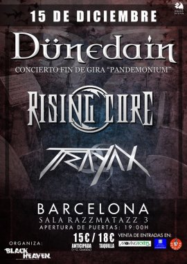 Dünedain  (Concierto Especial Final De Gira) + Rising Core + Trayax