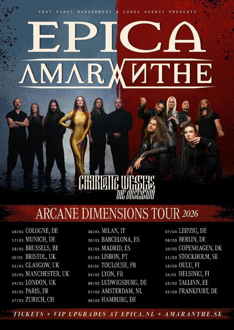 Epica & Amaranthe - "Arcane Dimensions Tour”