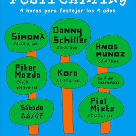Festicamping: Simona Dj Set + Danny Schiller Live + Kora Dj Set + Hnos Munoz Live + Piel Mixta Dj Set + Piter Mazda Live & Dj Set