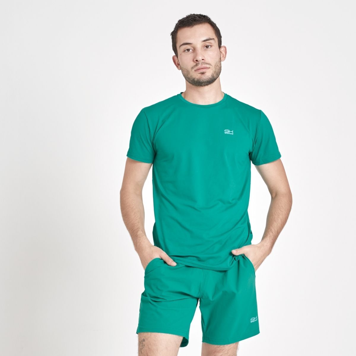 Tennis Shorts regular, smaragd grün