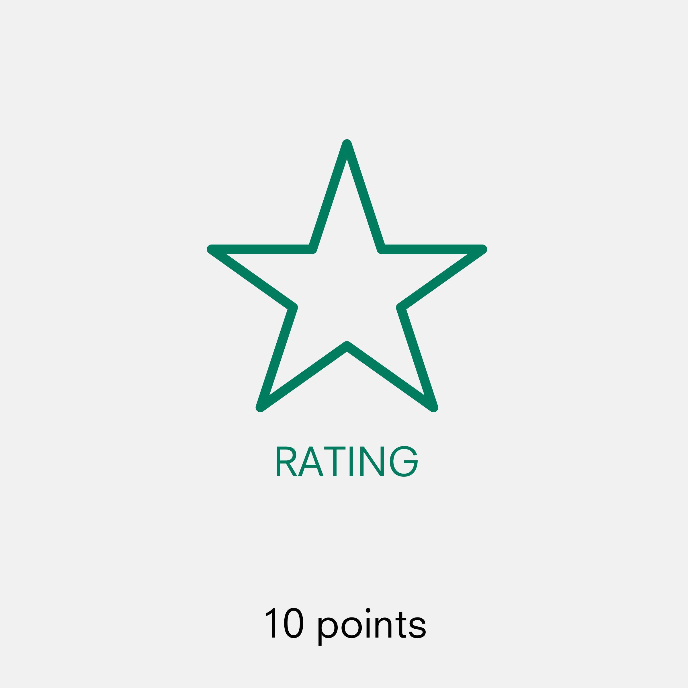Green “Give us a review” icon