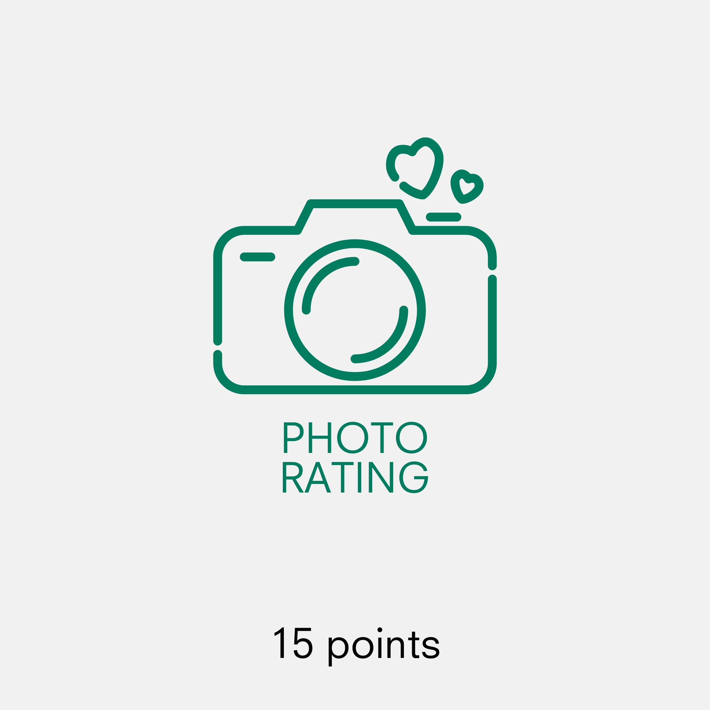 Green photo review icon