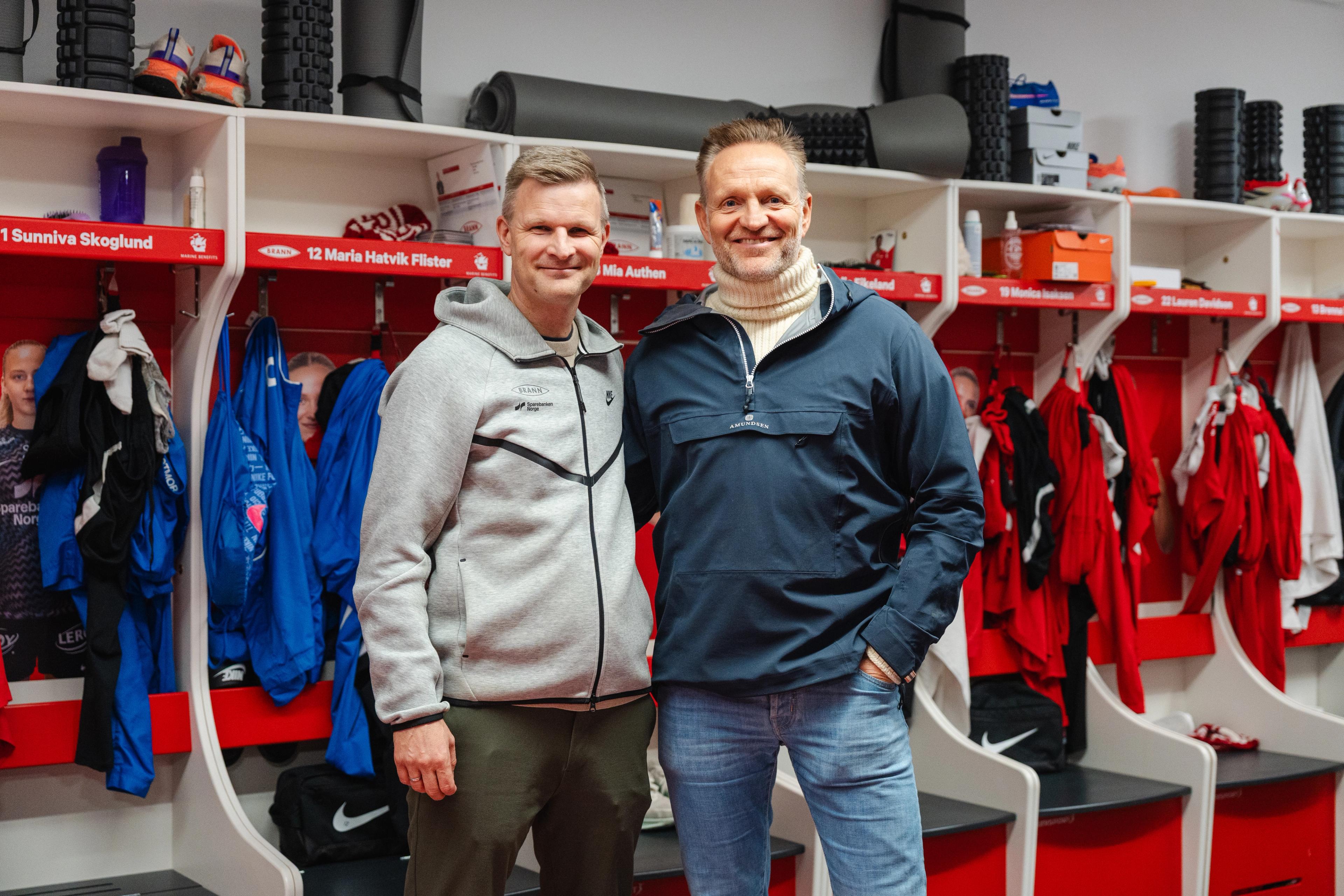 Christian Kalvenes og Jan Erik Kjerpeseth på Brann Stadion