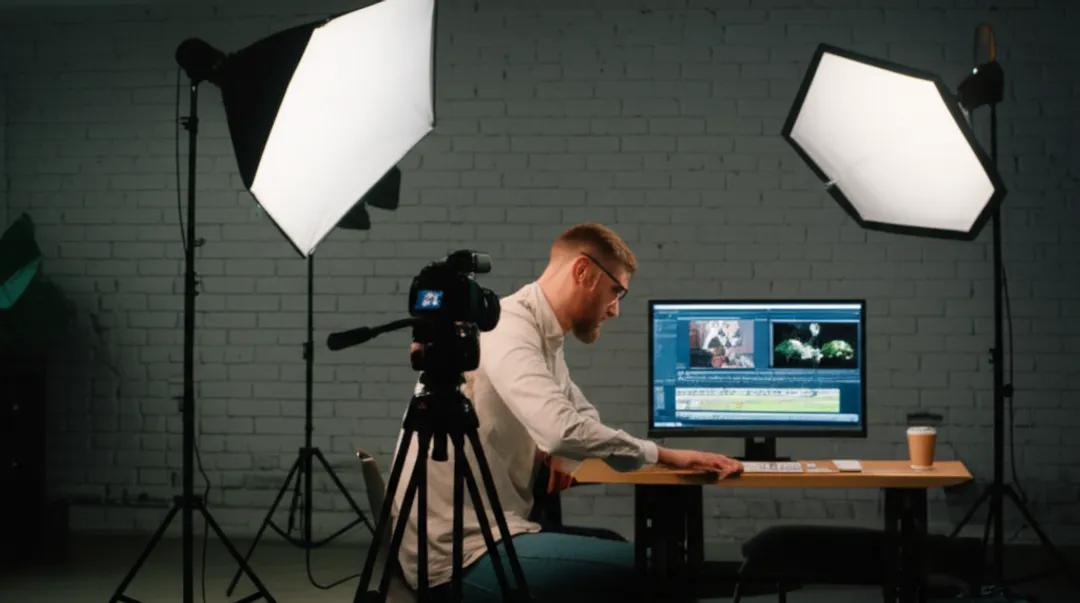 Video editing for creators in home studio setup