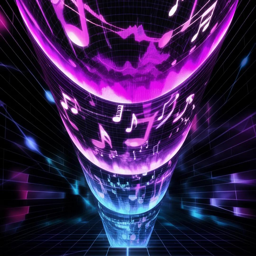 Digital music marketing funnel visualization showing listener journey to loyal fans