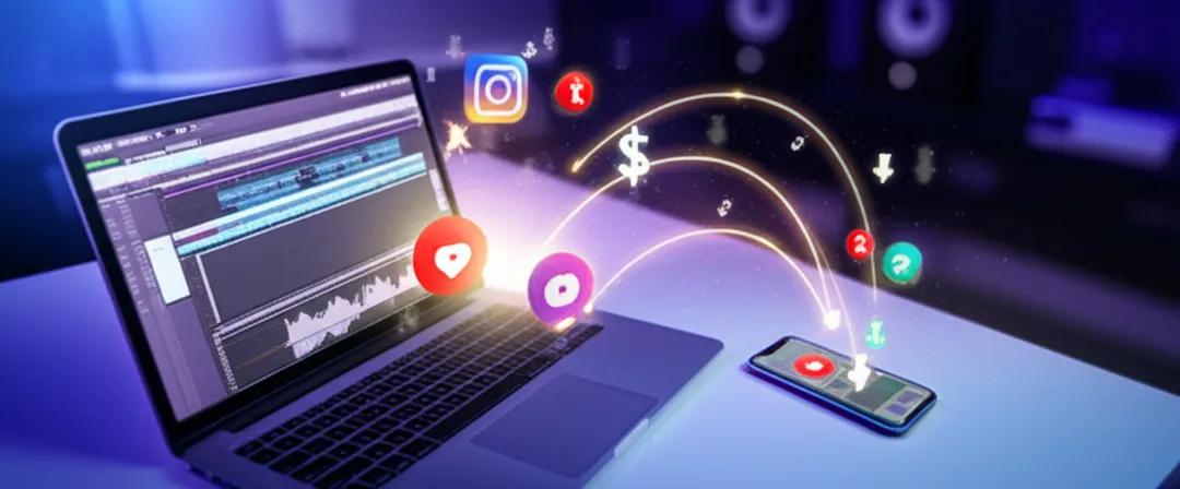 Independent artist leveraging social media platforms for direct music sales from home studio setup