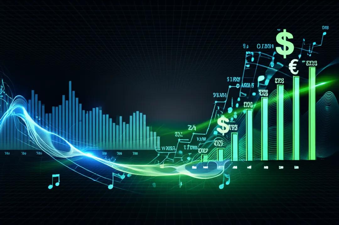 Music monetization and revenue conversion visualization