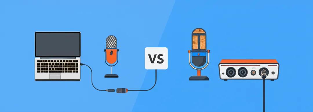USB vs XLR microphones comparison chart for home studio