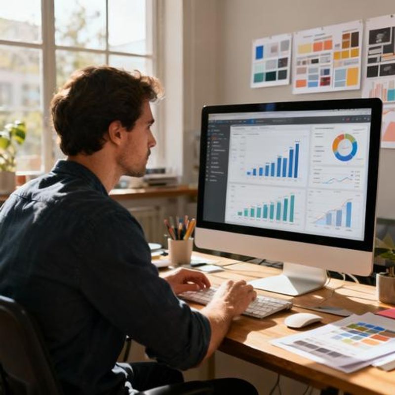 Designer reviewing user testing results on integrated design and research platform