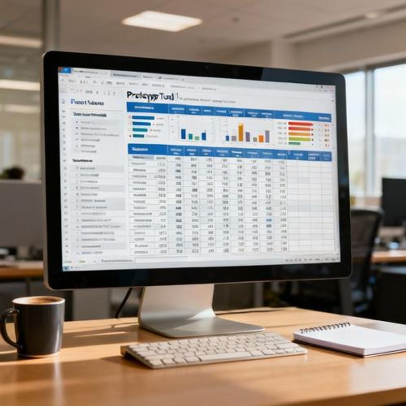 Comparison chart showing different prototyping tools on computer screen with evaluation criteria