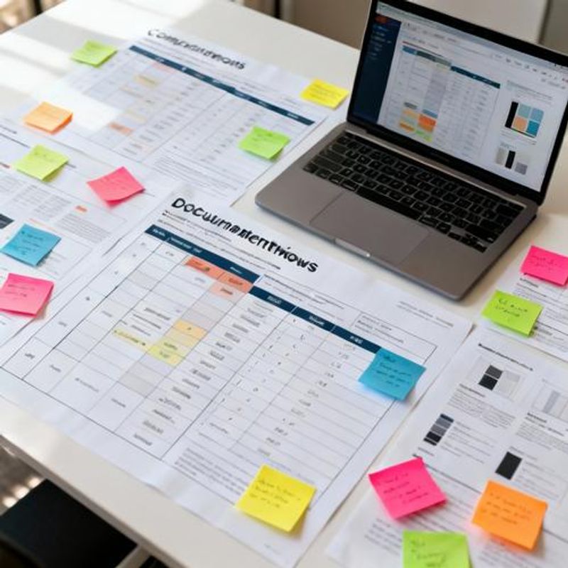 Comparison chart showing different design documentation workflows