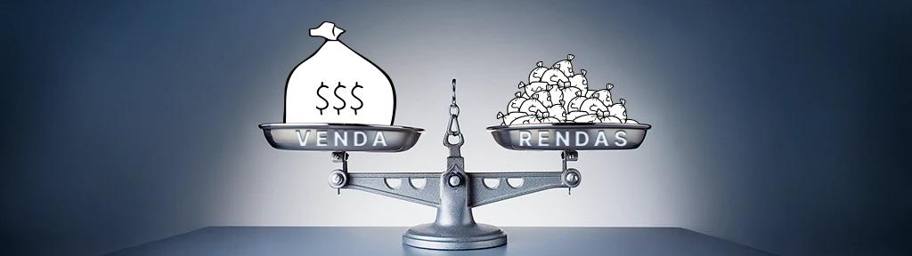 balança para escolha entre vender ou arrendar casa