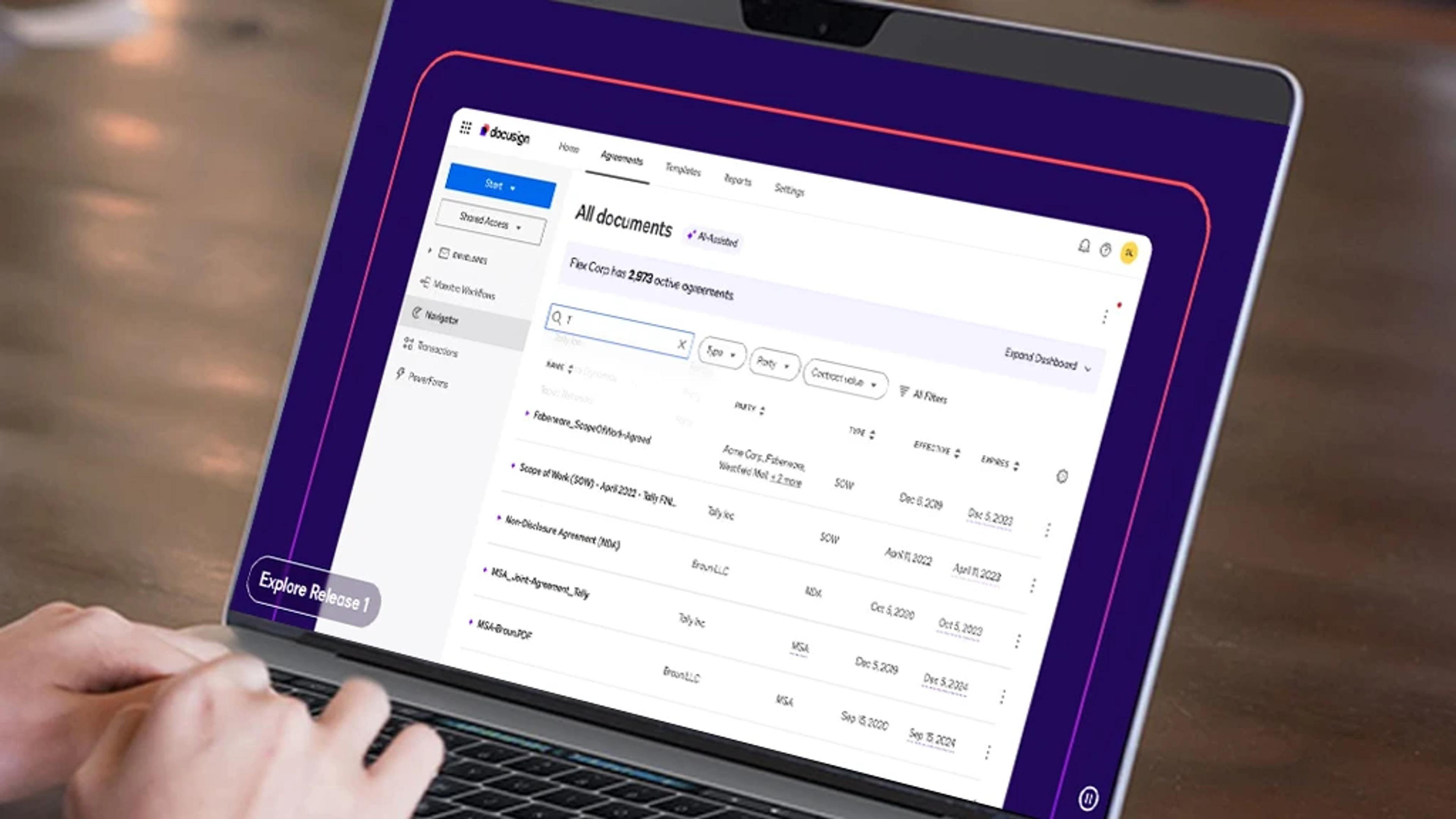 Integração Listoo com Docusign