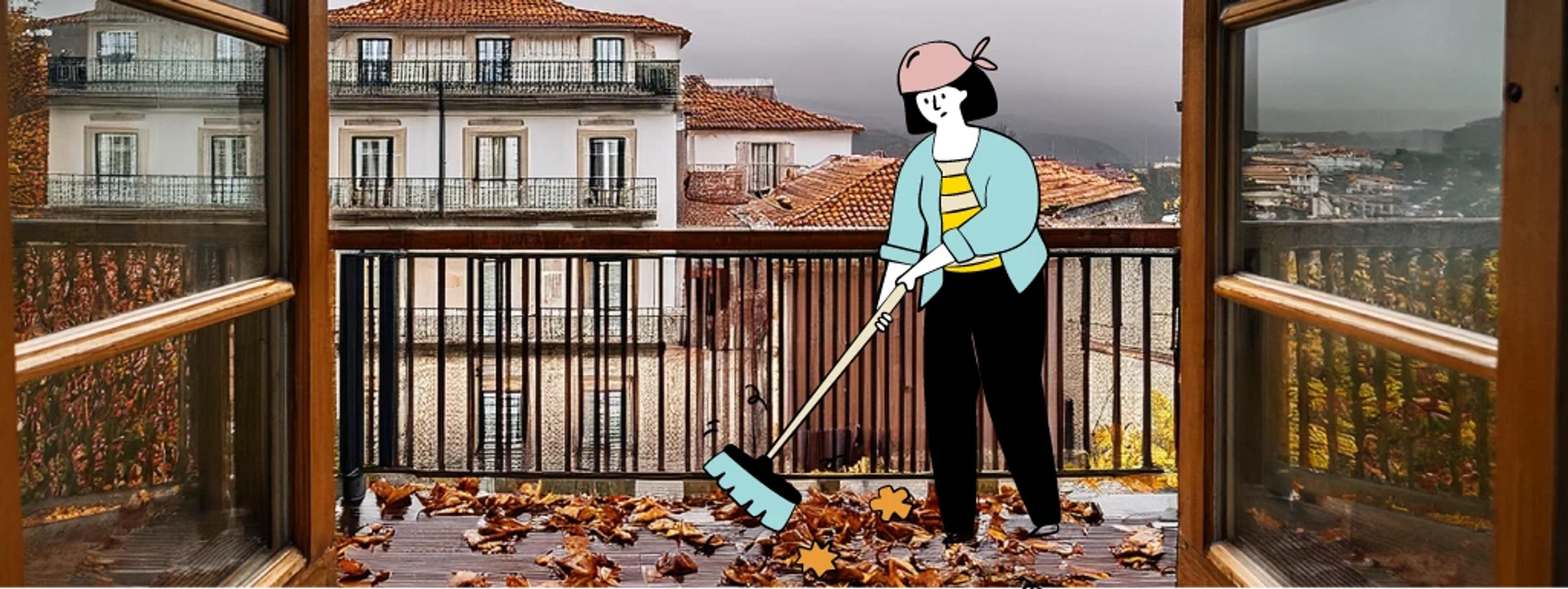 1. vender casa no Inverno: limpe a sujidade do Inverno