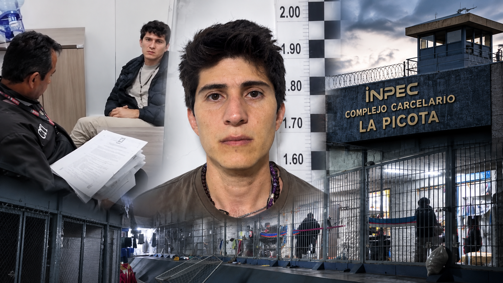 Primera fotografía de Wadith Manzur durante su registro de ingreso a la cárcel La Picota, en Bogotá, tras ser trasladado desde la Escuela de Carabineros.