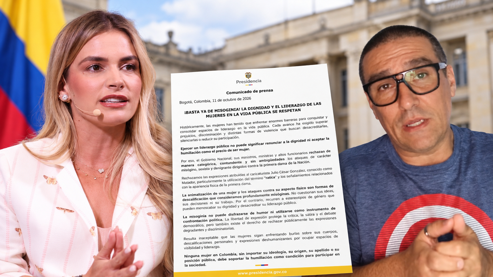 Presidencia califica de "misóginos" los mensajes de Matador contra Ana Lucía Pineda y llama a la Fiscalía