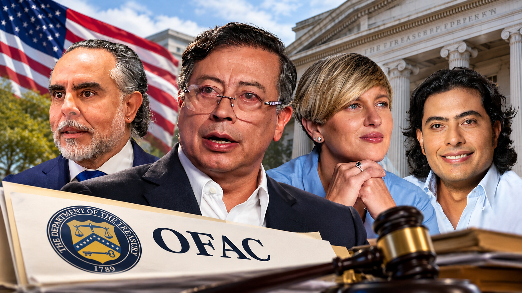 OFAC retira a 70 colombianos de su lista, pero deja a Petro, Alcocer, Nicolás Petro y Benedetti