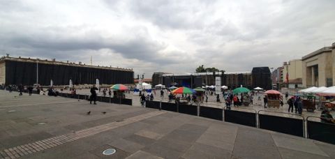 Plaza de Bolívar en Bogotá, cerca del Congreso de la República