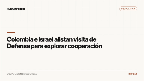 Portada editorial de Geopolítica para la nota “Colombia e Israel alistan visita de Defensa para explorar cooperación”.