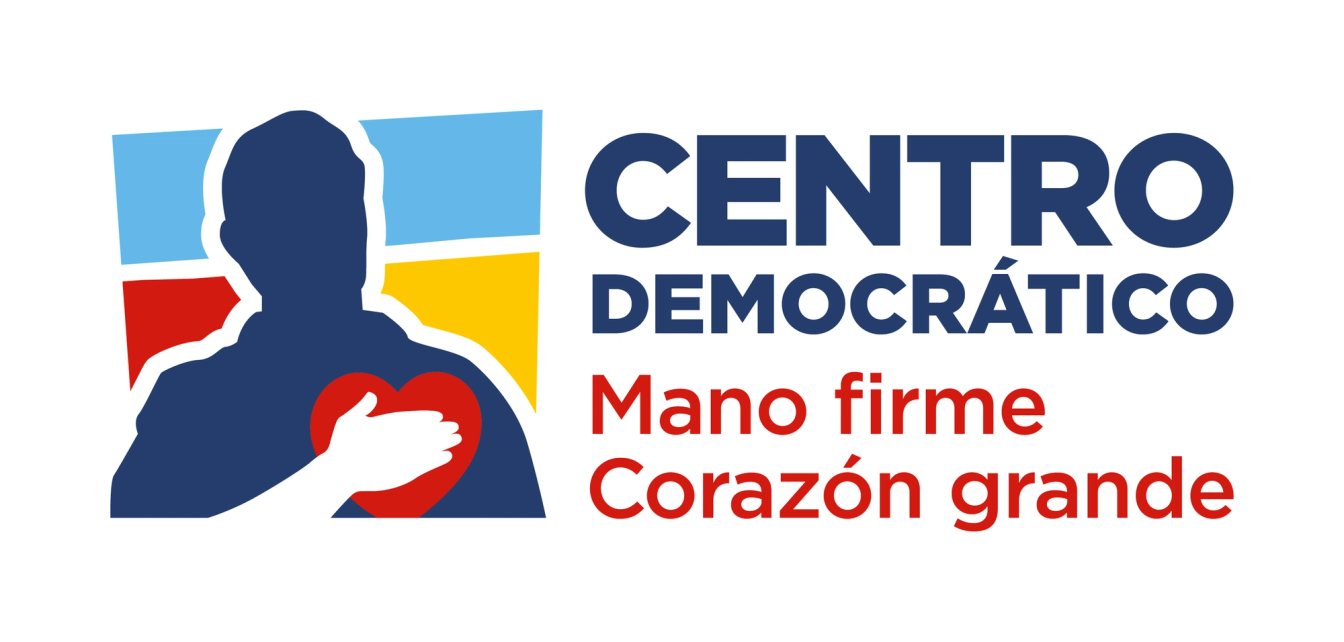 Logo del Centro Democrático sobre fondo blanco.