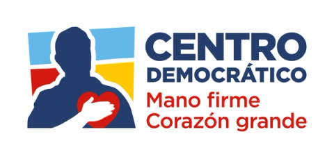 Logo del Centro Democrático sobre fondo blanco.