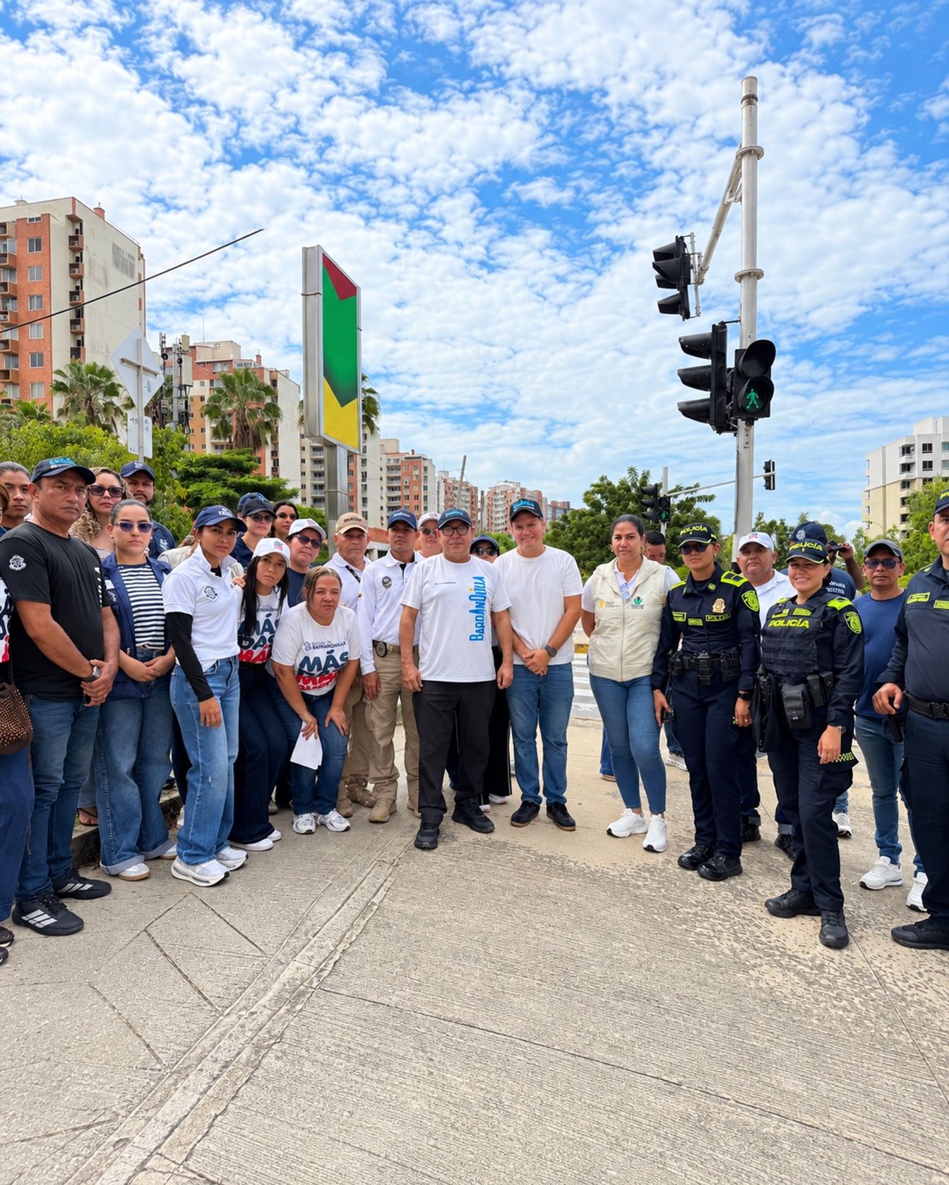 Participantes de la intervención interinstitucional en Barranquilla