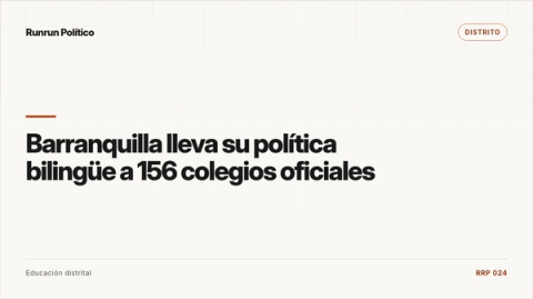 Portada editorial de Distrito para la nota “Barranquilla lleva su política bilingüe a 156 colegios oficiales”.
