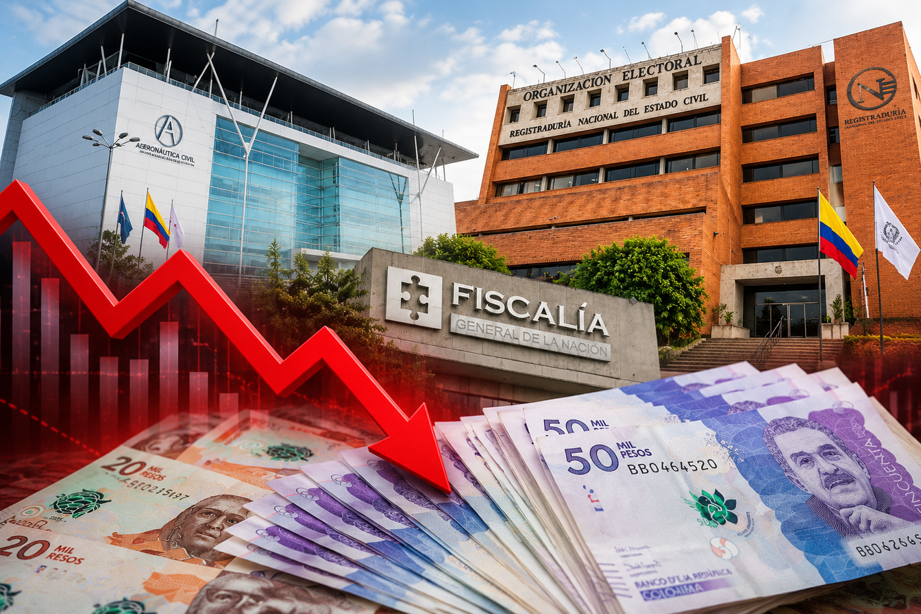 Aeronáutica Civil y Registraduría, entre las entidades más golpeadas por el recorte presupuestal de 2026