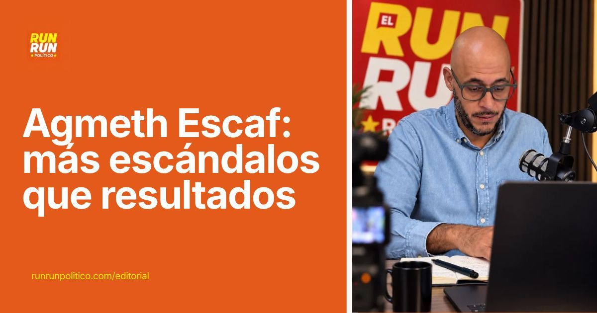 Agmeth Escaf: más escándalos que resultados