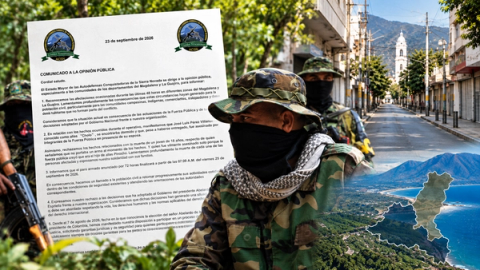 Las ACSN anunciaron que el paro armado en sectores del Magdalena y La Guajira terminará a las 7:00 a. m. del viernes 25 de septiembre y cuestionaron la muerte de alias ‘Cholo’.