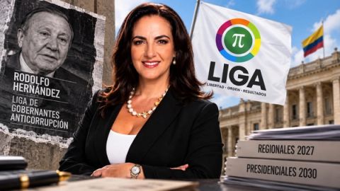 Composición editorial de María Fernanda Cabal, Rodolfo Hernández y la LIGA