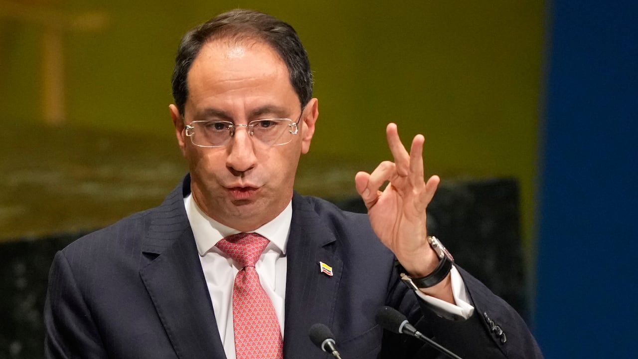 El vicepresidente José Manuel Restrepo interviene ante la Asamblea General de las Naciones Unidas en Nueva York.