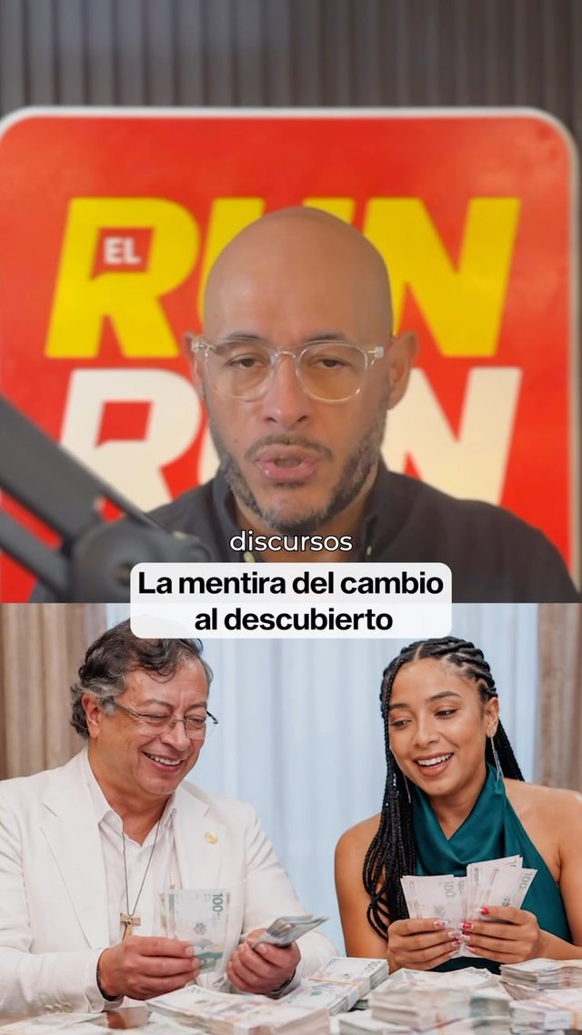 Portada vertical del reel La mentira del cambio de Runrun Político.