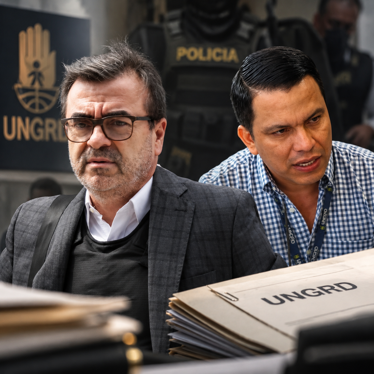 Composición editorial de Olmedo López y Sneyder Pinilla sobre el caso UNGRD