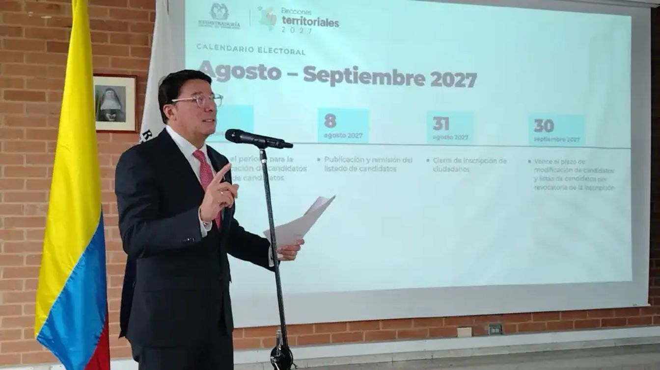 Registrador Hernán Penagos anunció el calendario electoral para las elecciones regionales de 2027