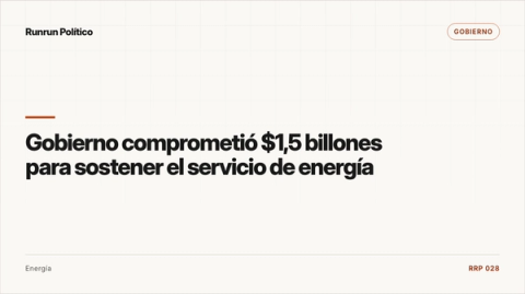 Portada editorial de Gobierno para la nota “Gobierno comprometió $1,5 billones para sostener el servicio de energía”.